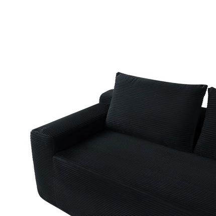 Cloud L-Shaped Corduroy Sectional Sofa with Chaise Lounge