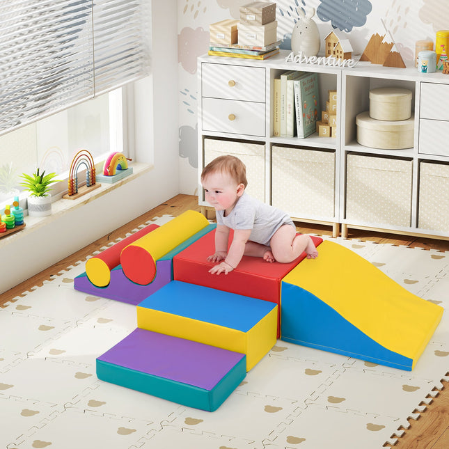 7-Piece Foam Blocks for Toddlers Soft Climbing Toys Indoor Play for Babies