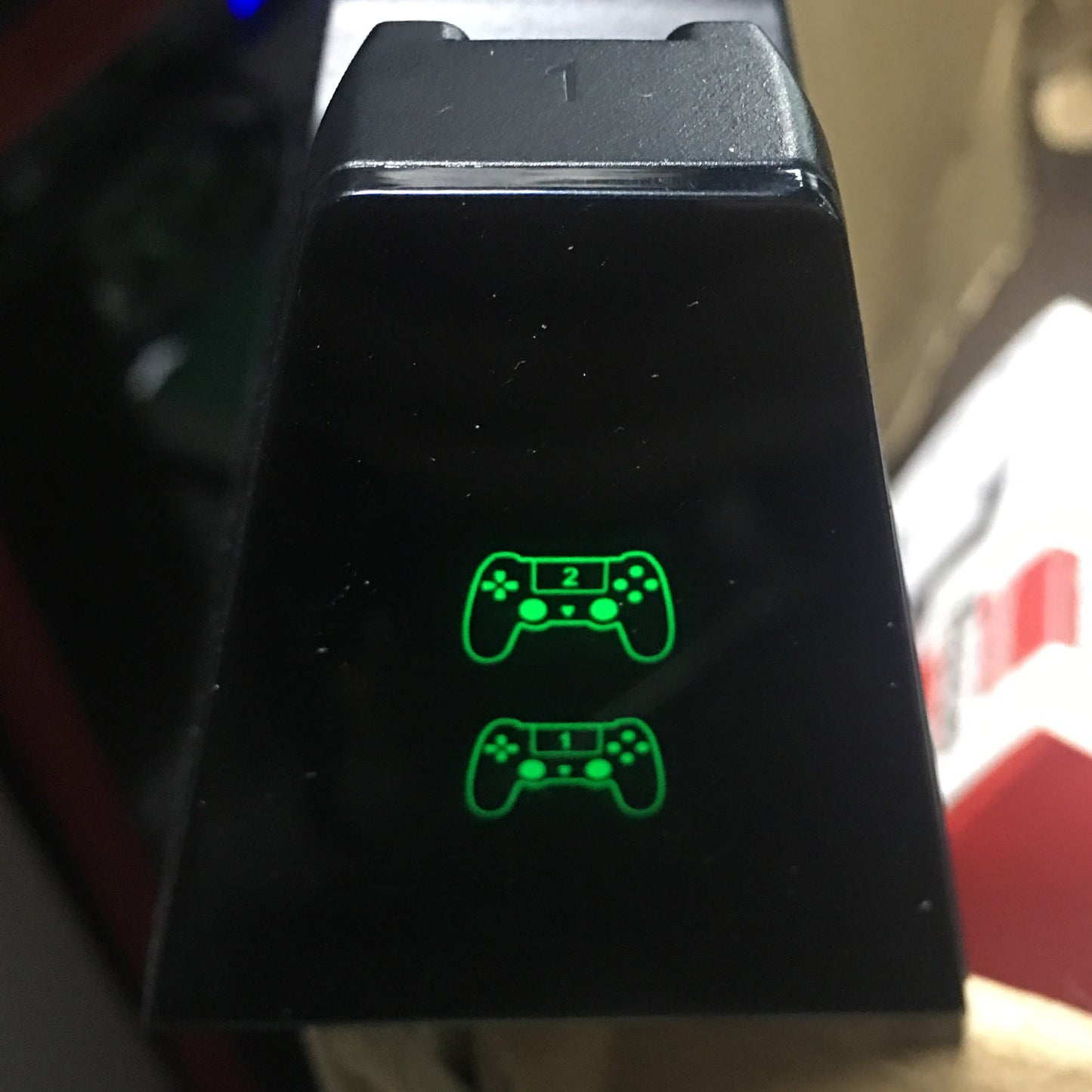 Dual Charger Dock Station Fit For PS4 Controller Gamepad Charging Stand Cradle Base with USB Cable LED Indicator Compatible with PS4/PS4 Slim/PS4 Pro