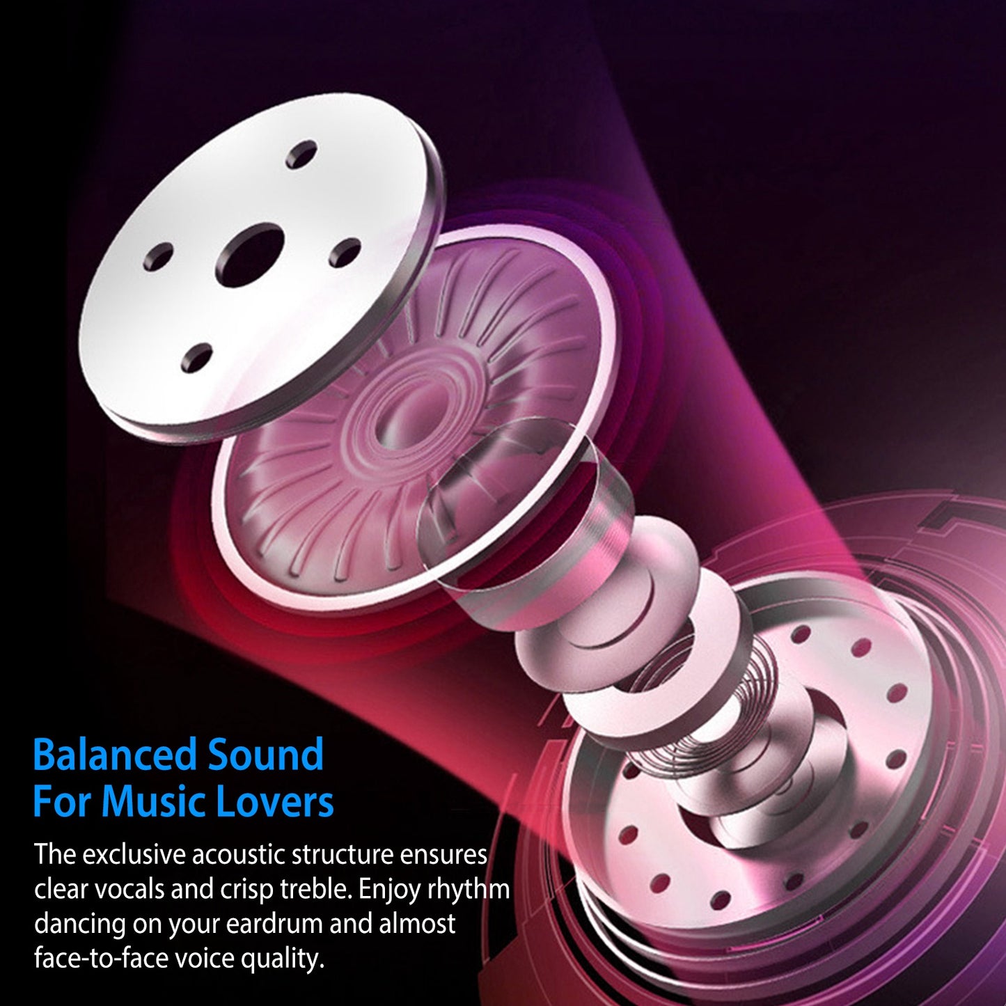 IPX5 Waterproof Unilateral Wireless Earbud Mini In-Ear Headset Rechargeable with Built-in Mic Charging Case Sweat Resistant Earphone