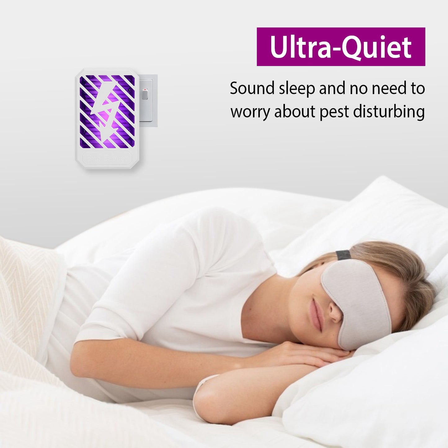 Indoor Plug In Bug Electric Zapper UV Mosquito Insect Killer Lamp Harmless Odorless Noiseless Trap Catcher Repellent For Removing Flies Mosquitoes Gna