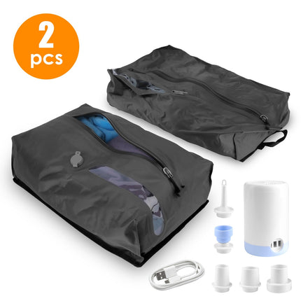 17L Vacuum Storage Bags with Rechargeable Pump - 2 Pack