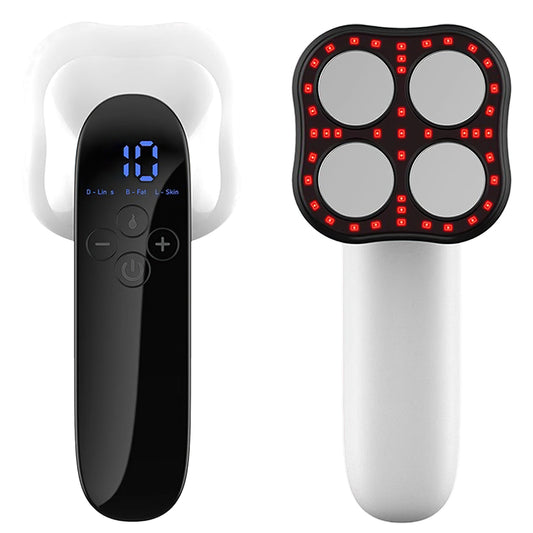 Body Shaping Machine Cordless Cellulite Massager Skin Tightening Device with 3 Modes 10 Levels Heating Function 15Mins Auto-off for Belly Waist Butt A