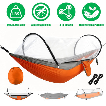 Camping Hammock with Mosquito Net 3-in-1 Portable 440lbs