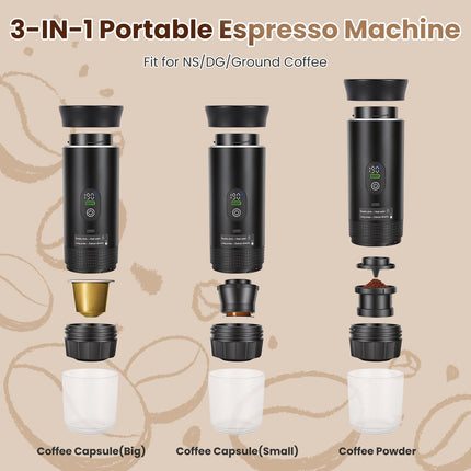 Portable Espresso Machine with Self-Heating & 7500mAh Battery