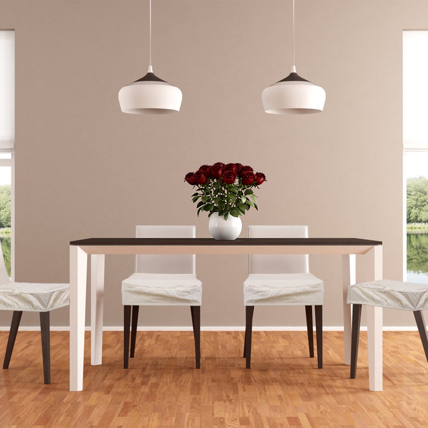 4Pack Waterproof Dining Chair Slipcovers Stretch Chair Seat Slipcovers Removable Washable Jacquard Seat Covers for Dining Room