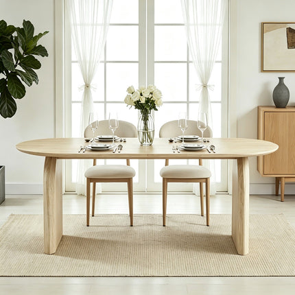 Upholstered Dining Chairs Set of 2 with Curved Back