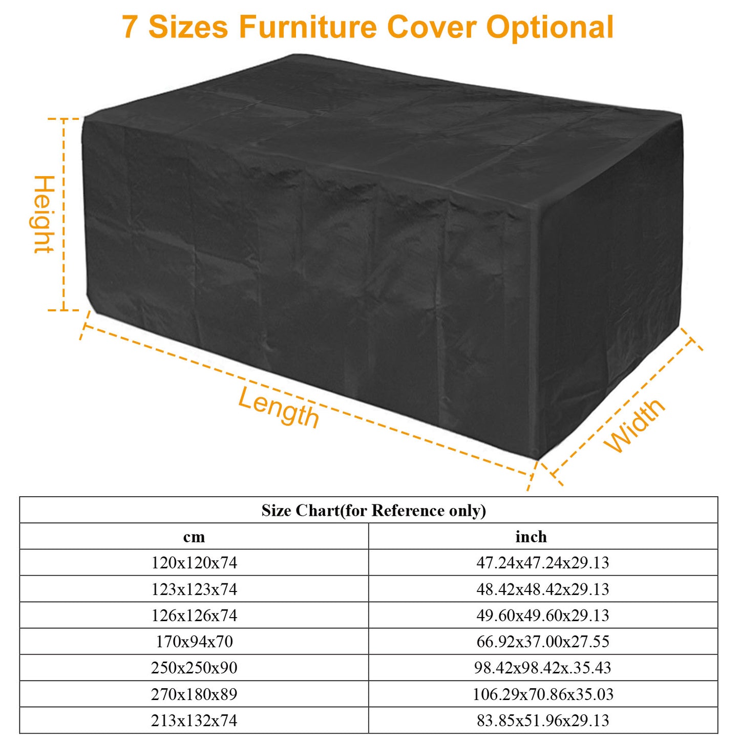 iMounTEK 210D Waterproof Outdoor Furniture Cover Windproof Dustproof Patio Furniture Protector Oxford Cloth Garden
