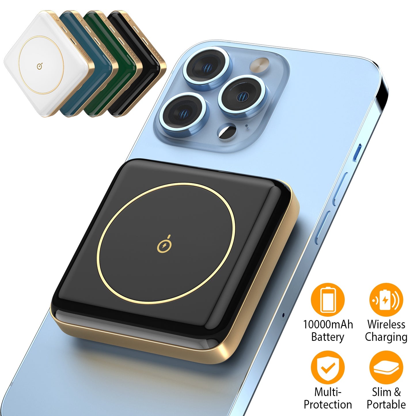 Magnetic Wireless Power Bank 10000mAh Magnetic Portable Charger MagSafe Wireless Power Bank Fit for IOS Phones 14/13/12/11 Series