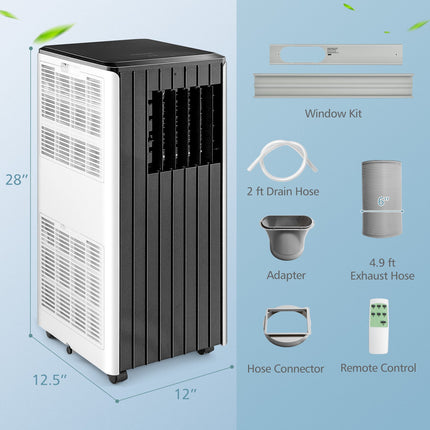 3-in-1 10000 BTU Air Conditioner with Humidifier and Smart Sleep Mode