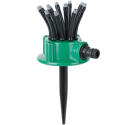 12-Tube Automatic Lawn Sprinkler with 360° Rotation