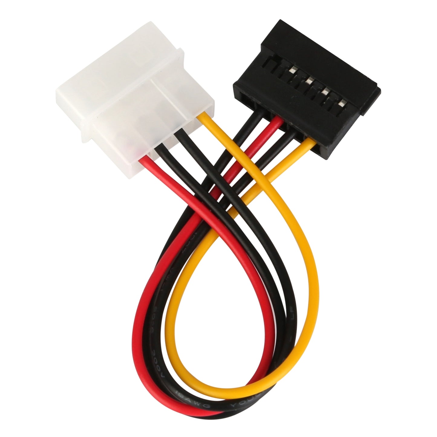 2 Packs 4 Pin Male To 15Pin Female Data Cable Adapter Converter Hard Drive Cable
