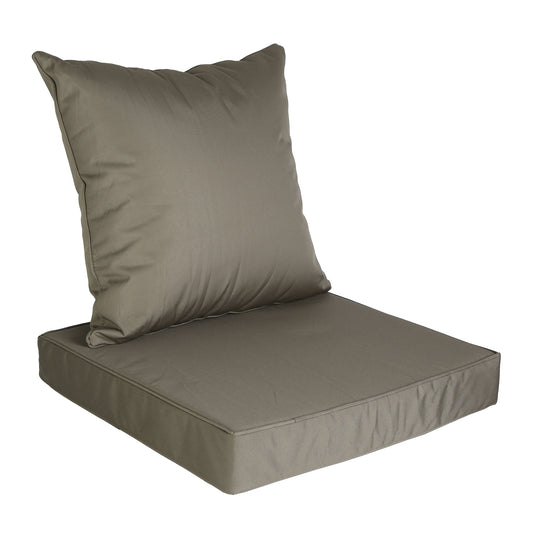 Outdoor Seat Cushion Set Waterproof Patio Furniture Cushion and Back Pillow Fade Resistant Deep SeatÊSet Chair Pad with Removable Cover for Chair Sofa