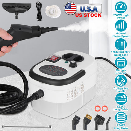 2500W Handheld Steamer Cleaner Multifunctional Little Steamer Powerful High Temp Steam Clean Machine for Cleaning Car Detailing Couch Floor Tile Micro
