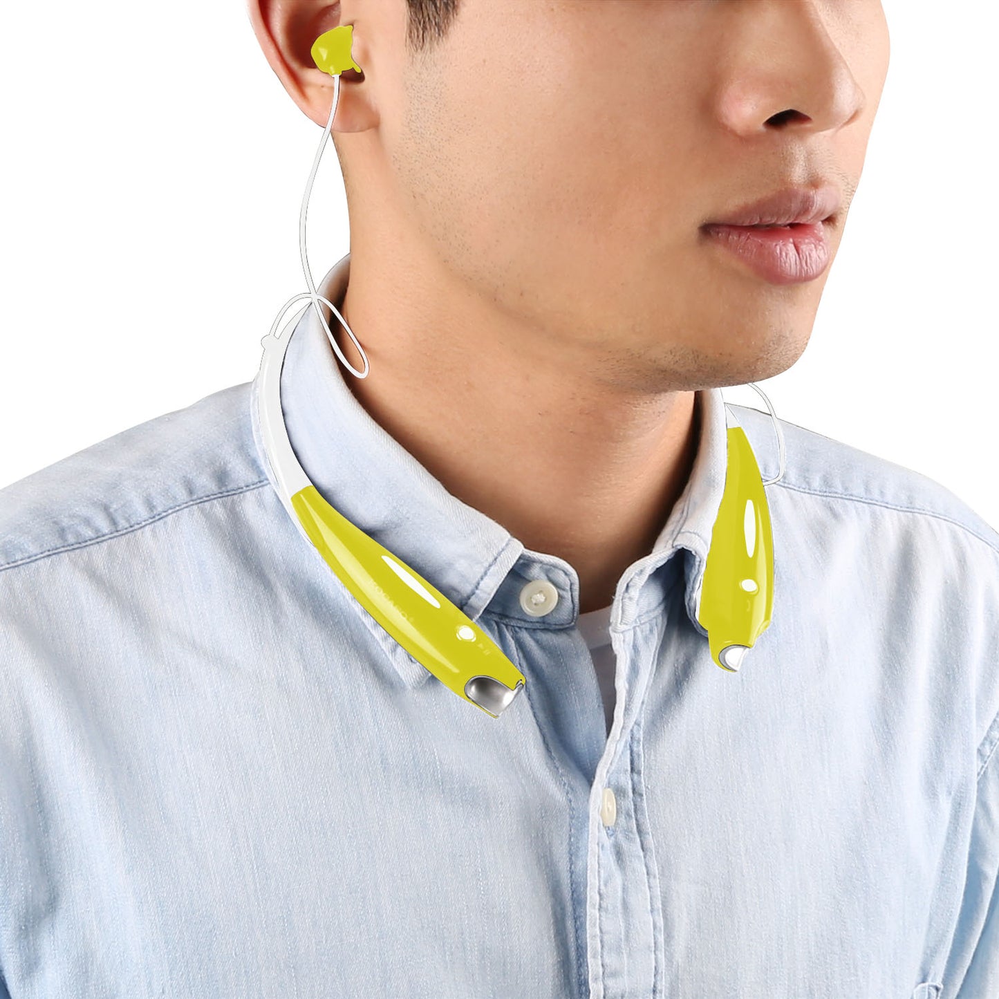 KOCASO Wireless Sports Stereo Hands Free Headset for Phone and Tablet in Yellow