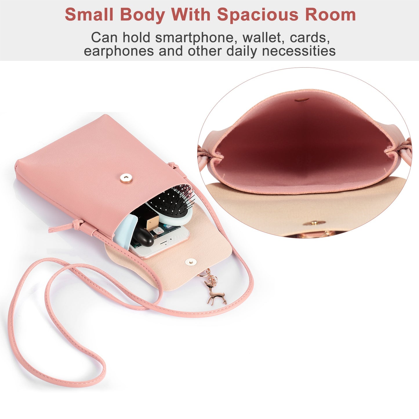 Women Girl Small Crossbody Bags PU Leather Messenger Bags Waterproof Clutch Purse Phone Wallet Pocket Pouch Satchel