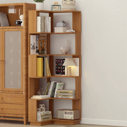 6-Tier L-Shaped Corner Bookshelf with Anti-Tip Safety Kit