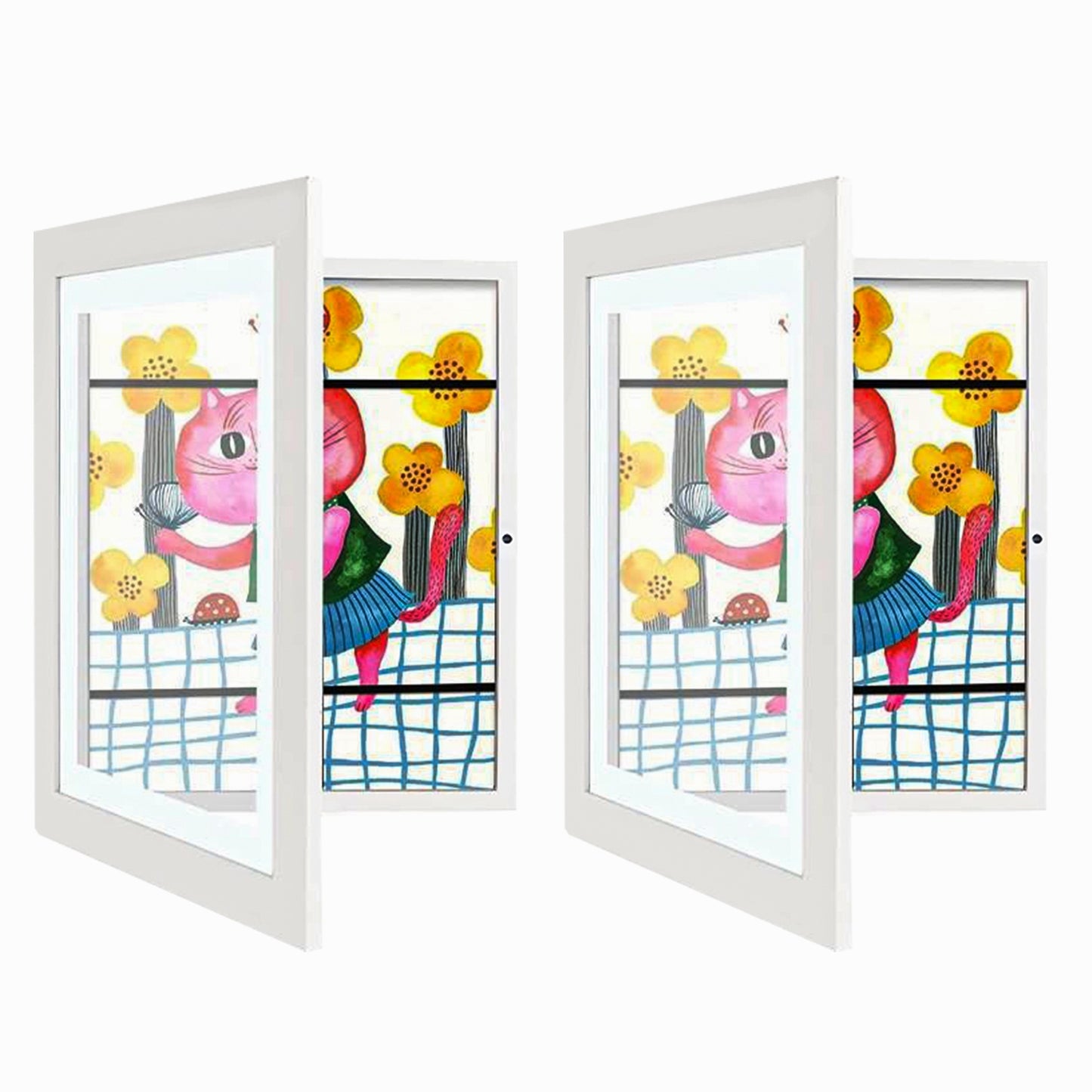 11.69x16.53in Kids Art Frame Front Opening Wooden Frame Artwork Display Storage Frame A3 Picture Frame Wall Display for Photo Art Projects Picture Chi
