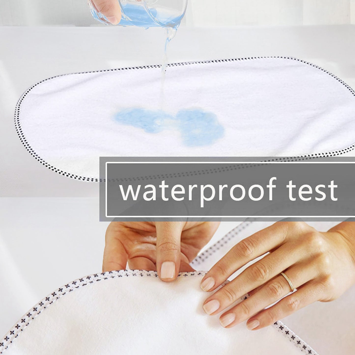 3Pcs Waterproof Changing Pad Liners Washable Reusable Changing Pad Cover Liners Cotton Surface Bassinet Changing Pad For Baby
