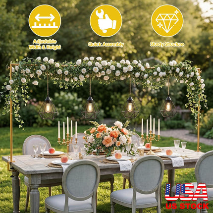 Adjustable Table Arch Stand for Balloon & Floral Decorations