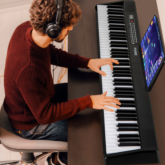 88 Key Foldable Electric Keyboard Piano with Wireless MIDI and Dual Speakers