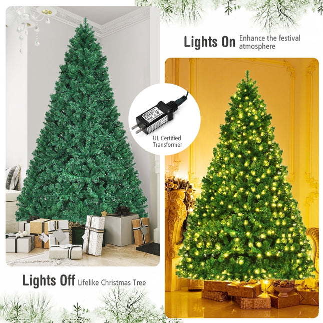 7 Feet PVC Artificial Christmas Tree with LED Lights