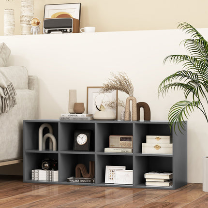 Set of 2 Solid Wood Night Side Table with Pull-out Tray and 2 Storage Drawers