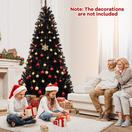 6/7/8 Feet Artificial Christmas Tree with 6 Lighting Modes and Spooky Sounds