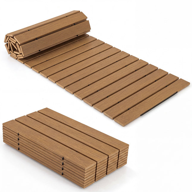8 Feet Outdoor Pathway Straight Roll-Out Patio Boardwalk