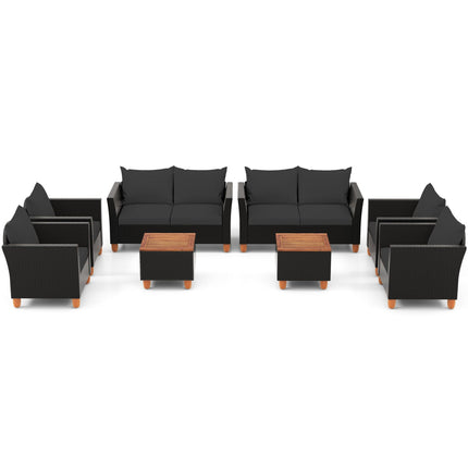 8-Piece Outdoor Conversation Set with Storage Coffee Table