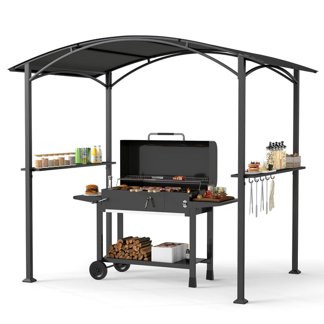 8 x 5 x 7 FT Grill Gazebo Outdoor BBQ Canopy with Metal Frame