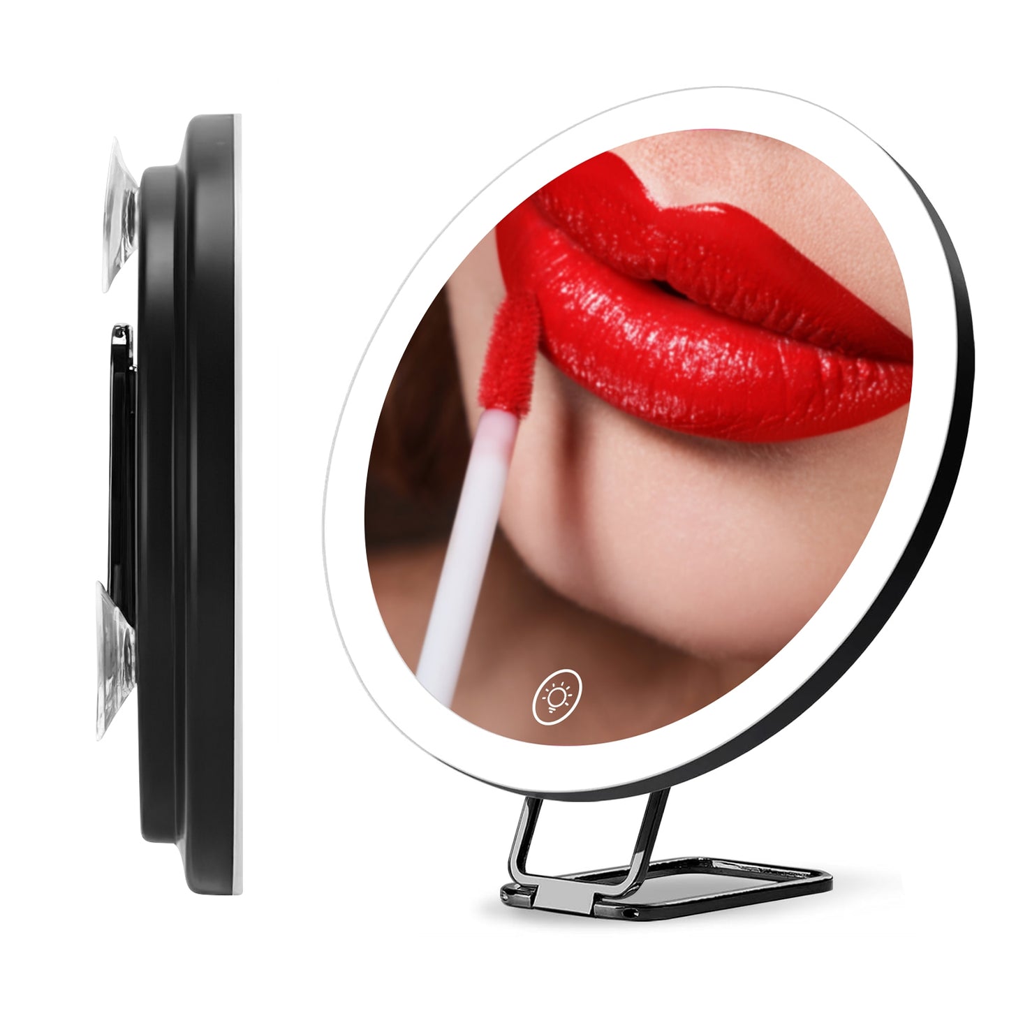 30X Magnifying Mirror With Light 3 Colors Dimmable Brightness Included Tweezer Scissor Travel Magnifying Makeup Mirror with Suction Cup 360¡ Adjusta