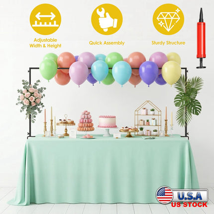 Adjustable Table Arch Stand for Balloon & Floral Decorations