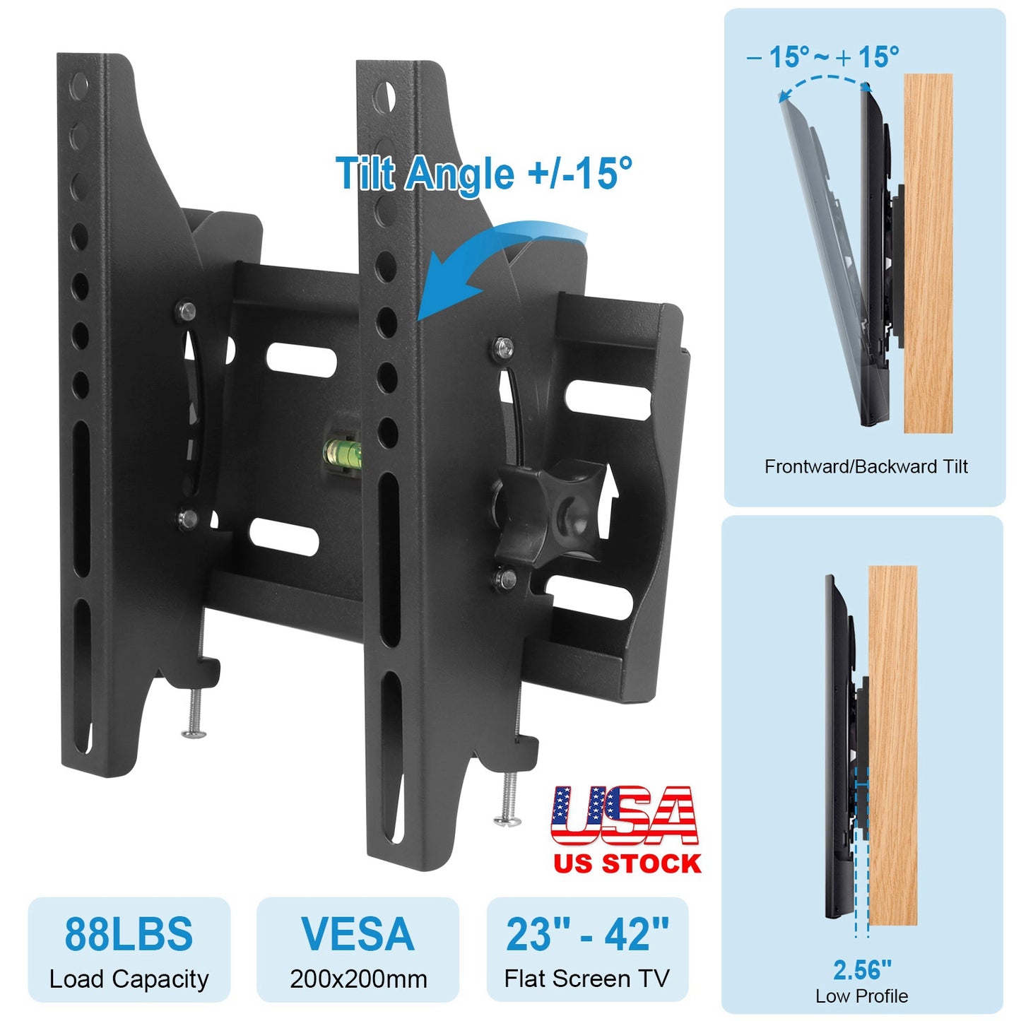 TV Wall Mount Bracket Tilt for 23"-42" LED/LCD/PLASMA Flat TV VESA 200x200mm