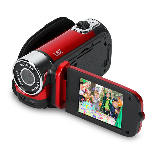 HD 1080P Digital Video Camcorder 2.7in 16X Zoom DV Camera 270¡ Rotation Rechargeable Kid Camera w/Fill Light Selfie