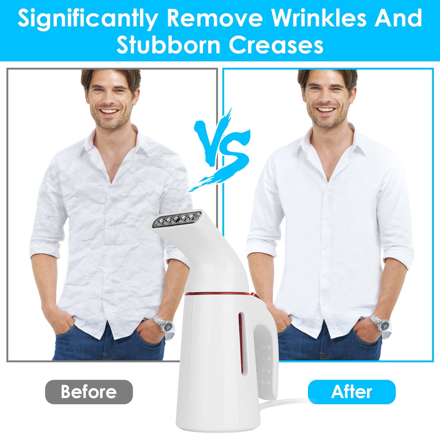 700W Garments Steamer Portable Handheld Steamer Travel Electric Steamer for Garments Clothing Wrinkles Remover 30S Heat Up 150ML Water Tank