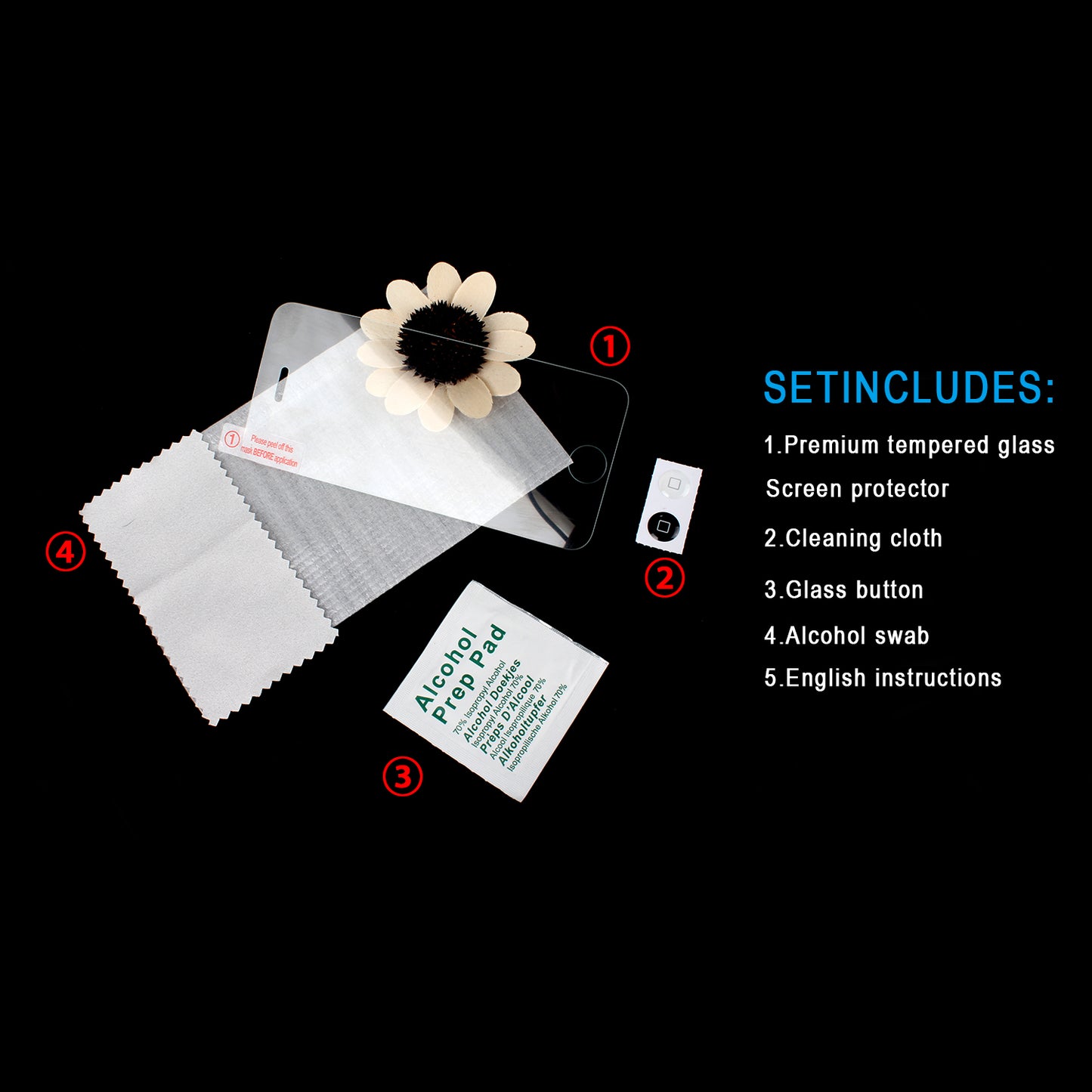 Premium Tempered Glass Screen Protector for iPhone 5