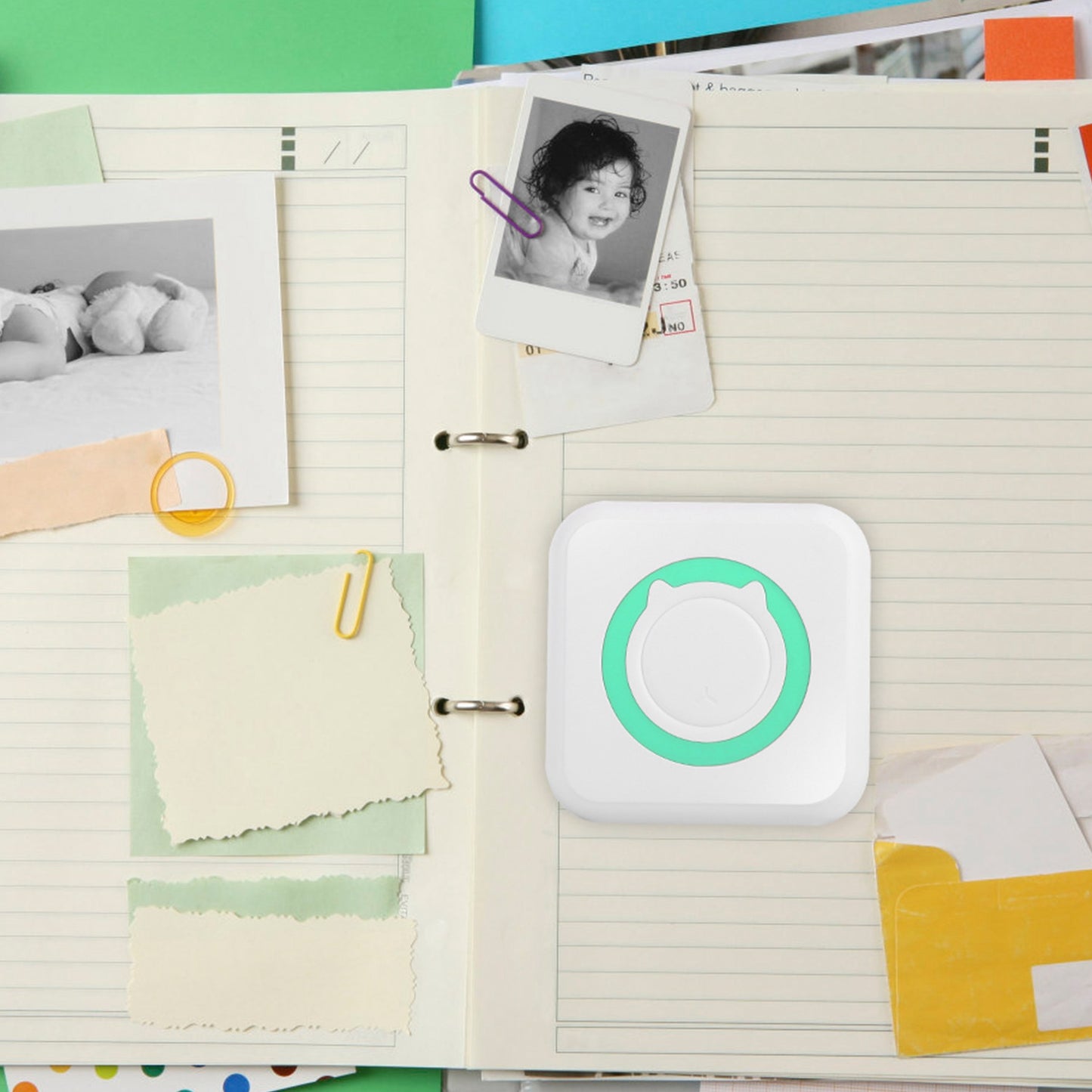 Pocket Wireless Thermal Printer Portable Mini Sticker Maker Machine Rechargeable Inkless Photo PrinterÊfor Printing Label Journal Study Notes Memo Pho