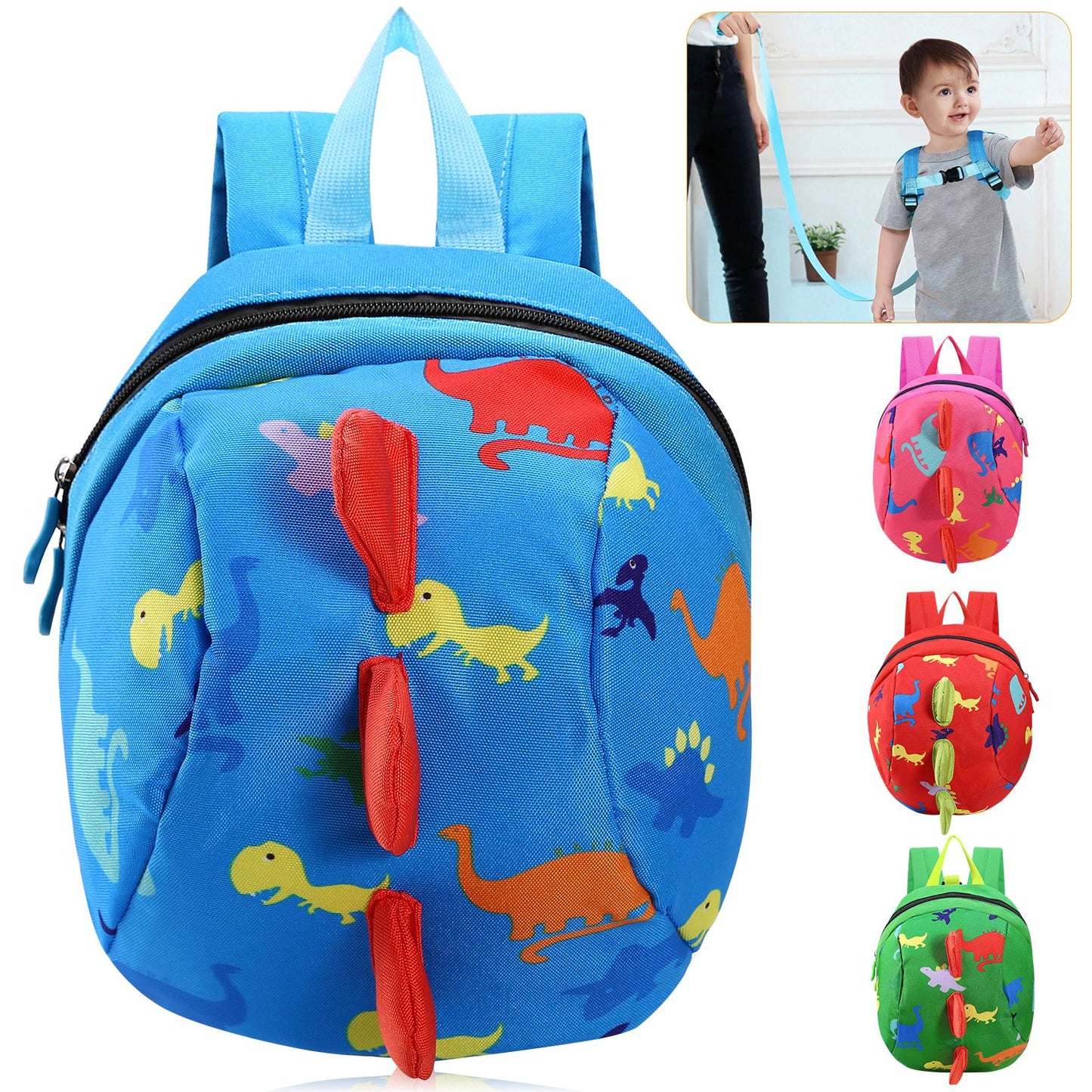 Safety Harness Baby Child Strap Toddler Walking Keeper Backpack w/Anti-Lost Leash for Aged 1-3