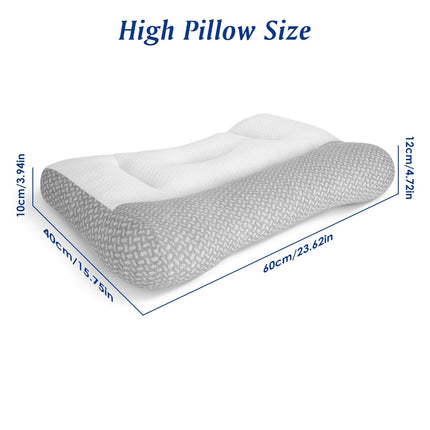 Ergonomic Bed Pillow with Dual Height Design & Breathable Mesh