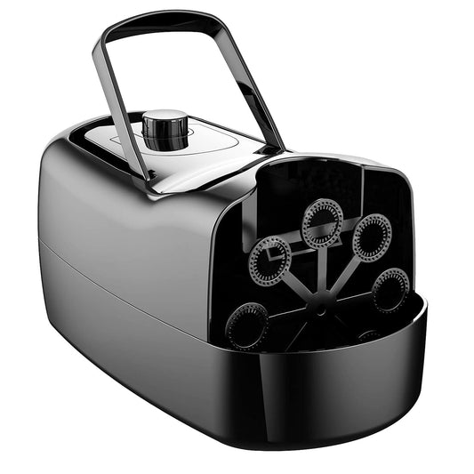 Bubble Maker Automatic Bubble Blower Portable Bubble Blowing Machine with 2 Speeds Handle 3000-4000 Bubbles Per Minute Plug-In Battery Powered