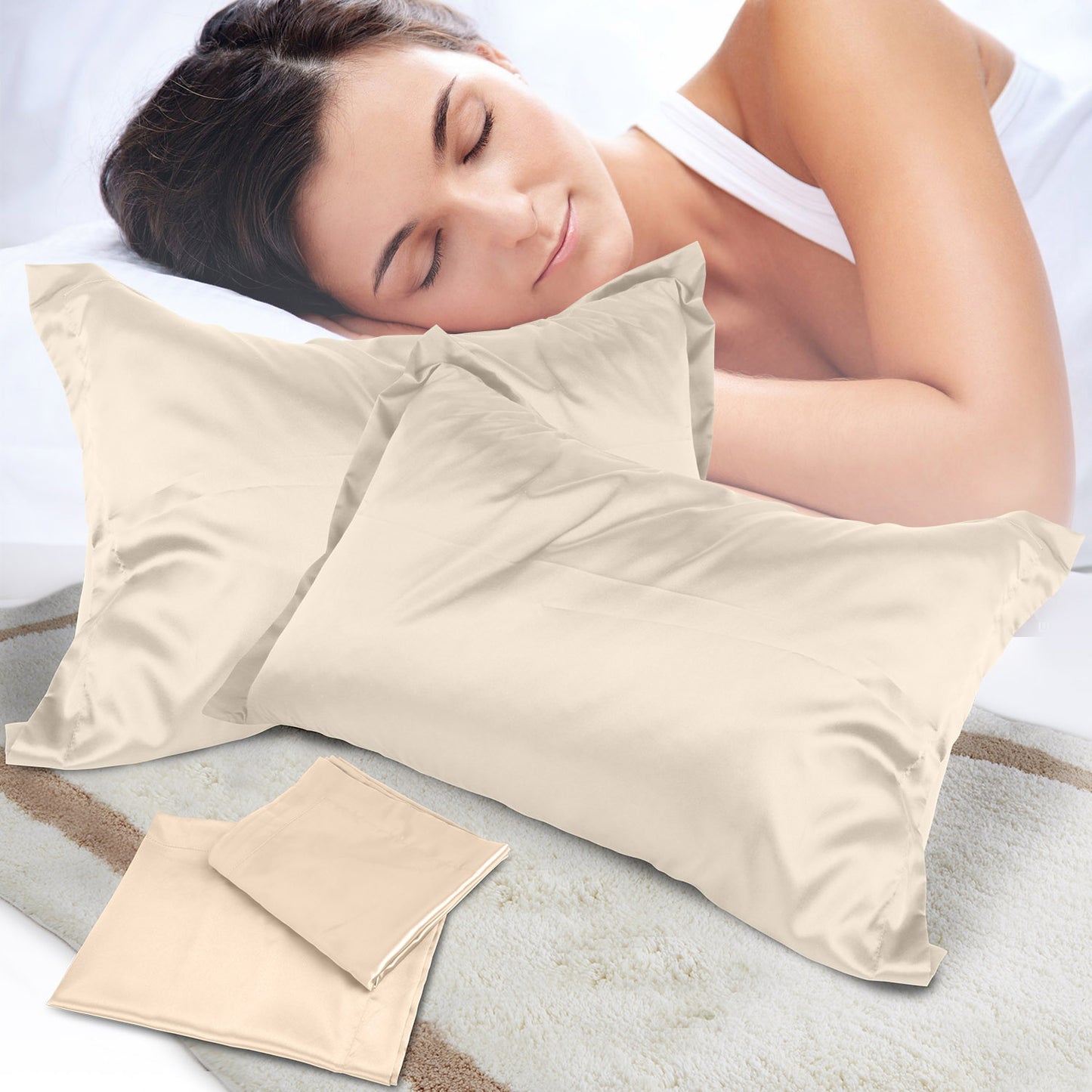 Luxury Silky Satin King Pillowcase Set