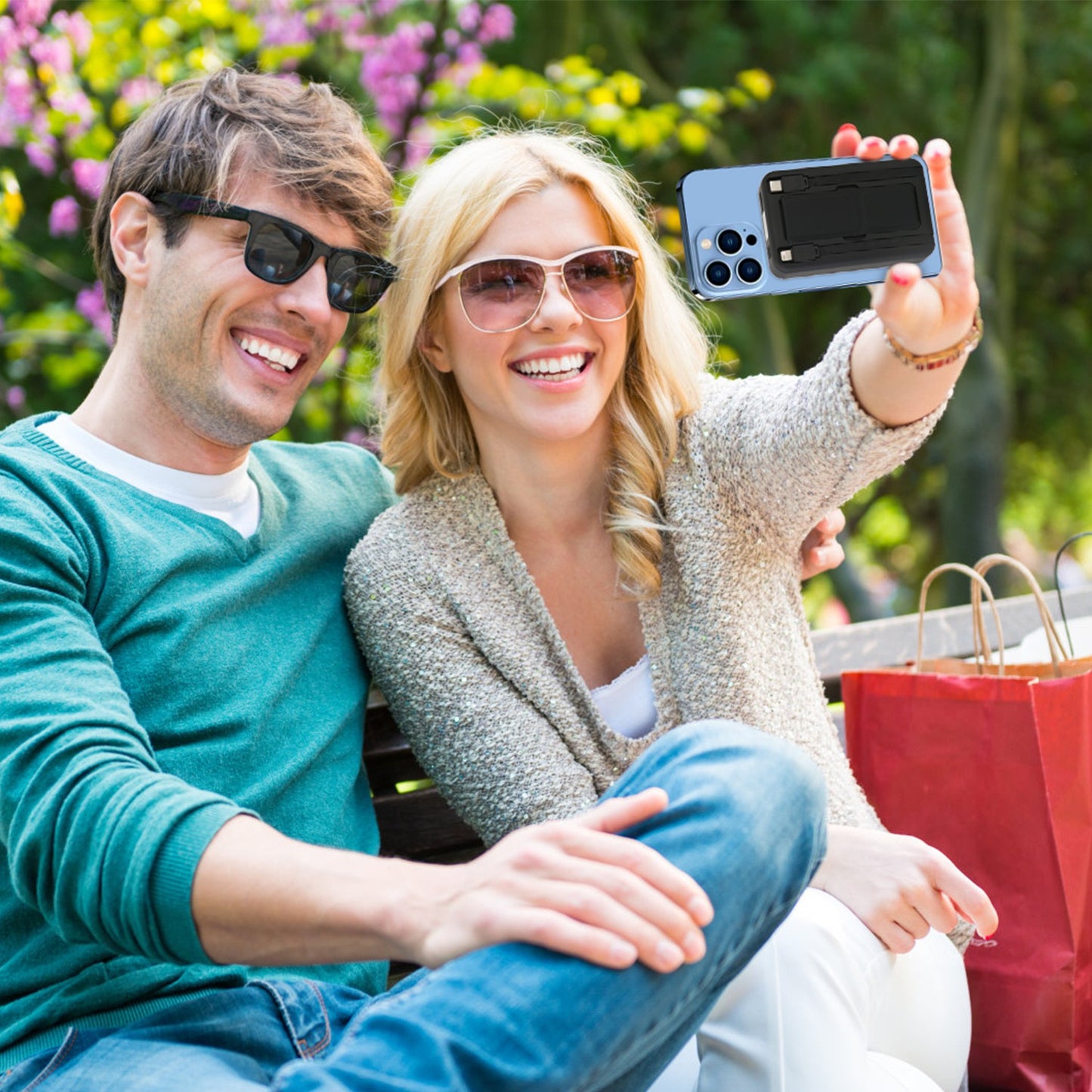 3 In 1 10000mAh MagSafe Fast Charging Power Bank PD20W Portable Charger with 2 Built In Cables Stand Fit for IOS Phone 16 15 13 Series And More