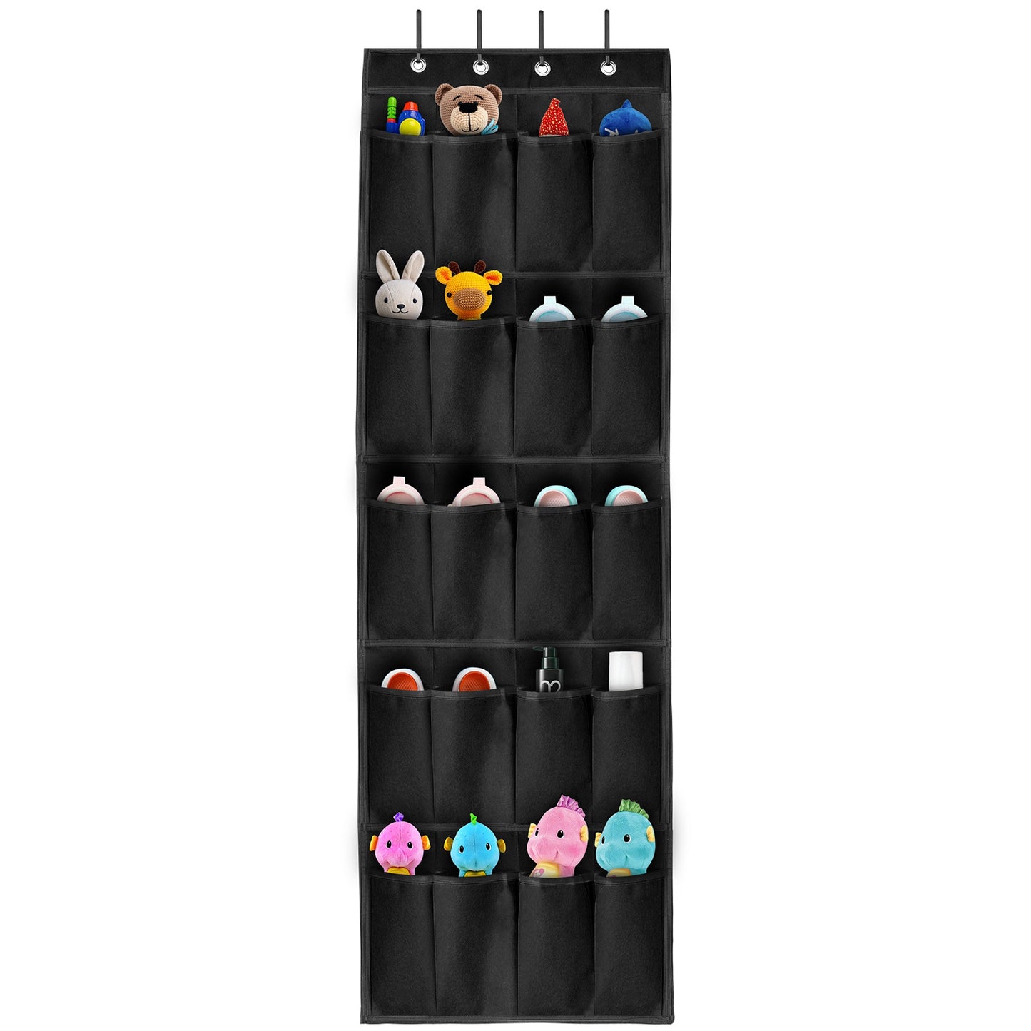 Over the Door Shoes Rack 20-Pocket Organizer 5-Layer Hanging Storage Shelf for Kids Shoes Closet Cabinet Slippers Small Toys