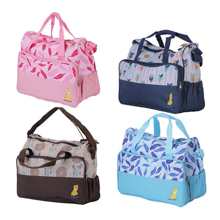 5PCS Baby Diaper Bag Set, Multifunctional Mummy Handbags with Diaper Pad, Food Bag, Bottle Bag, Travel Tote for Mom & Dad