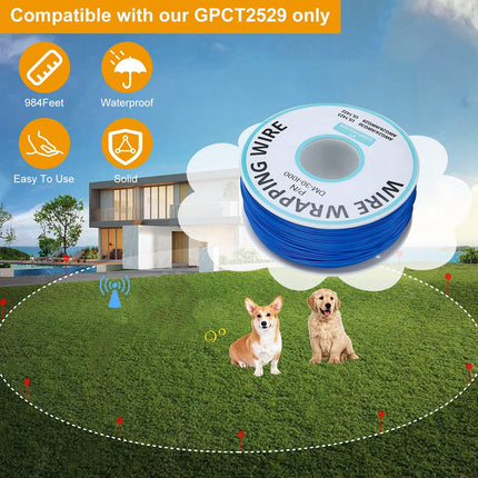 984 Feet 0.2in Dog Fence Wire Aluminum Boundary Wire for GPCT2529 Dog Fence System