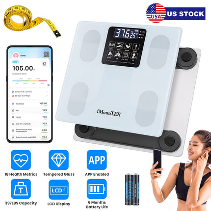 Smart Body Composition Scale with App Sync & 18 Health Metrics
