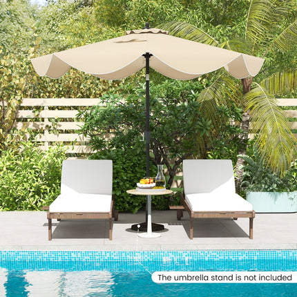 9 FT Patio Umbrella with Crank Handle and Push Button Tilt