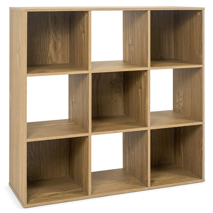 9-Cube Wooden Bookshelf with Anti-Tip Kits