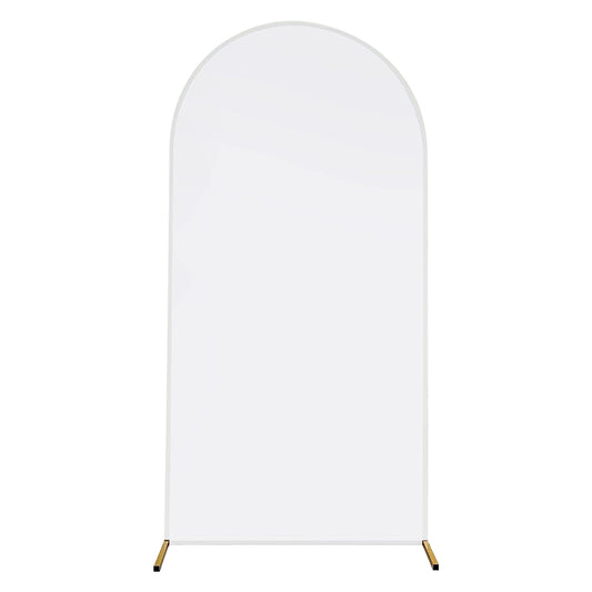Arch Backdrop Stand Cover 3.28x6.56FT White Spandex Fitted Wedding Arch Cover Elastic Double-Sided Background Covering for Birthday Party Ceremony Dec